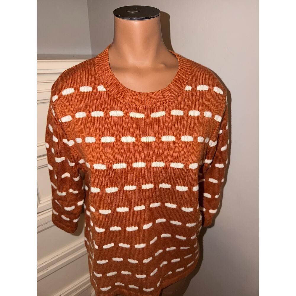 Orange Fall Orange Sweater Roolee Medium - Picture 2 of 8